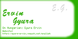ervin gyura business card